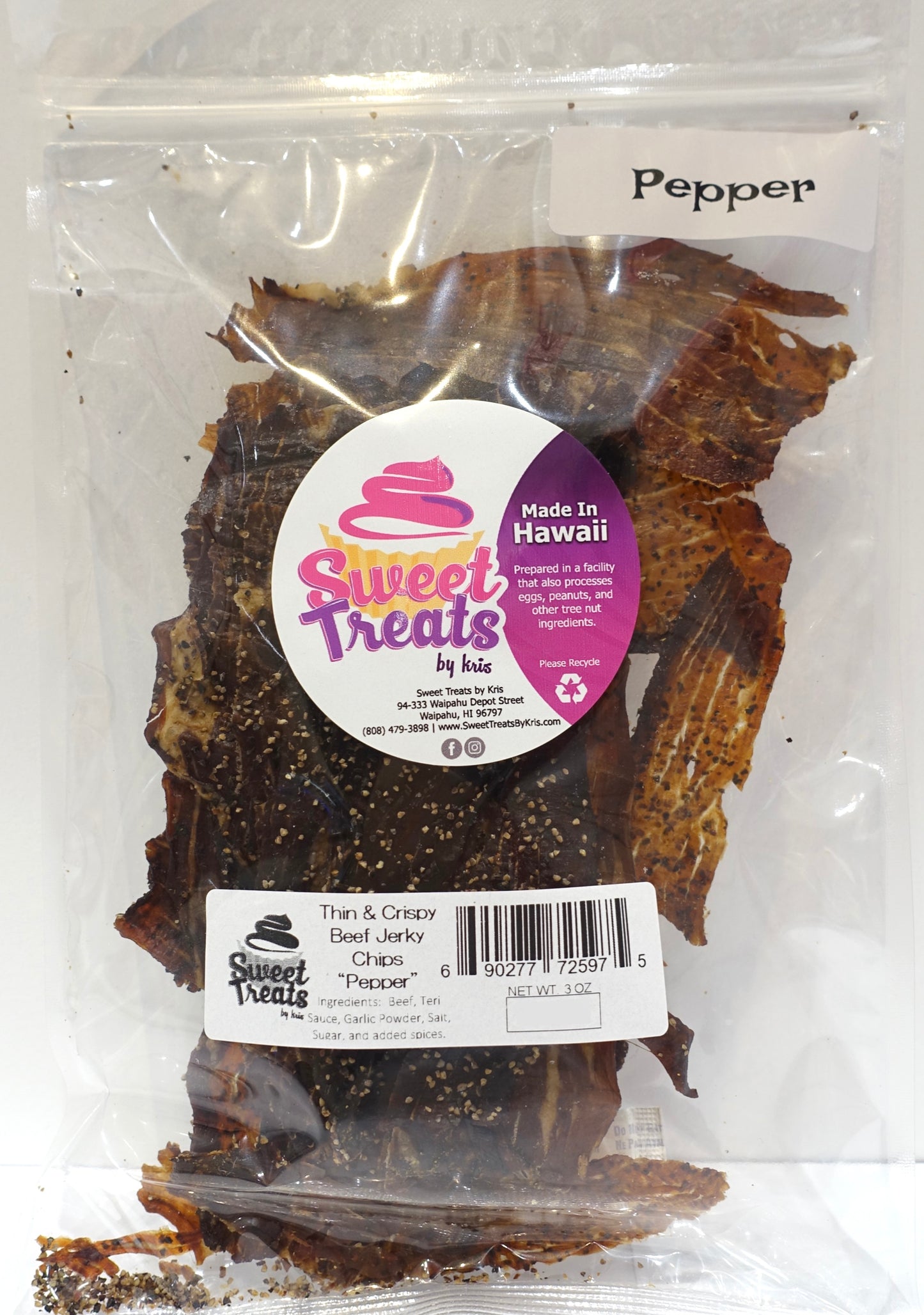 Beef Jerky Chips:  Black Pepper